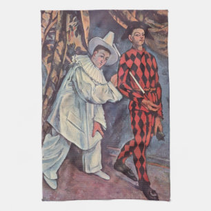 Pierrot and Harlequin Tea Towel