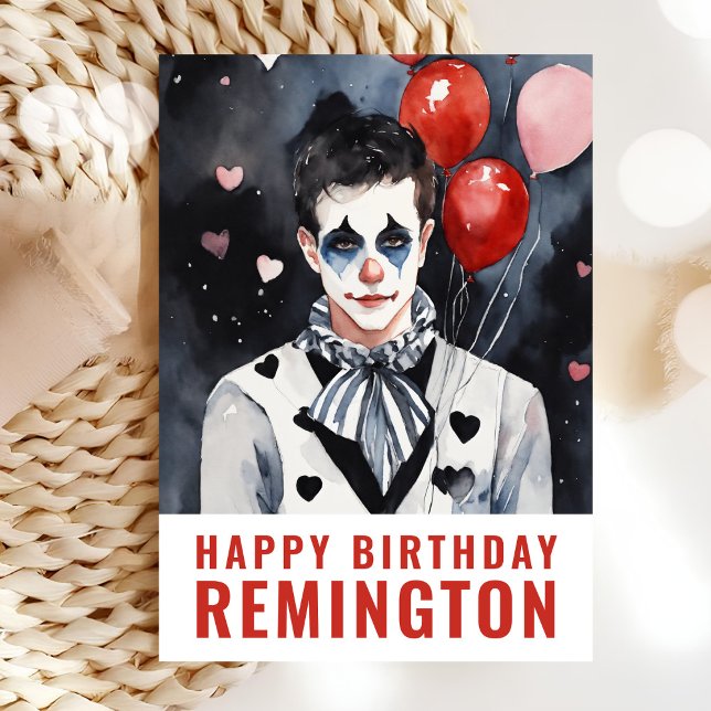 Pierrot black and white card (Creator Uploaded)