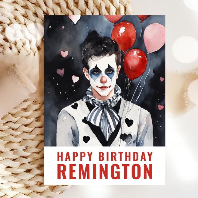 Pierrot black and white card (Creator Uploaded)