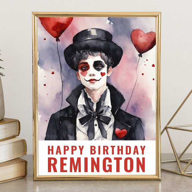 Pierrot black and white poster (Creator Uploaded)