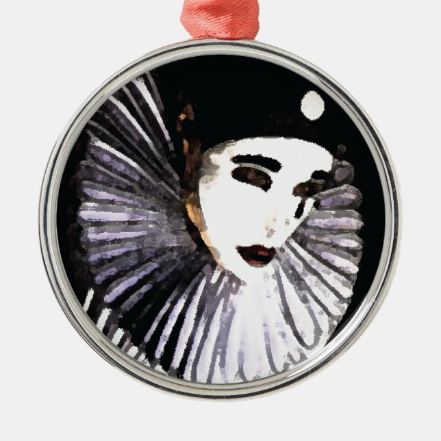 Pierrot Metal Tree Decoration (Front)