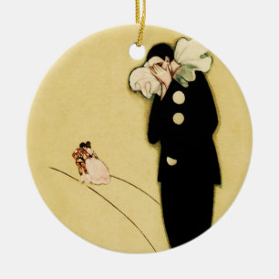Pierrot’s Lost Love by Sophia Chiostri Ceramic Ornament