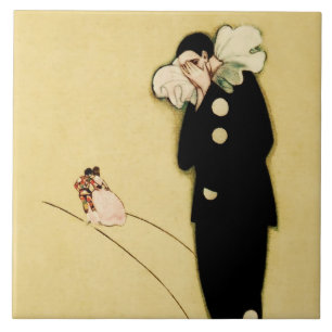 Pierrot’s Lost Love by Sophia Chiostri Ceramic Tile