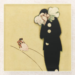 Pierrot’s Lost Love by Sophia Chiostri Glass Coaster