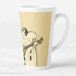Pierrot Serenades a Crescent Moon by Sophia Chiost Latte Mug