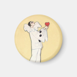 Pierrot With Red Heart by Sophia Chiostri Magnet