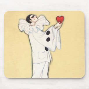 Pierrot With Red Heart by Sophia Chiostri Mouse Pad