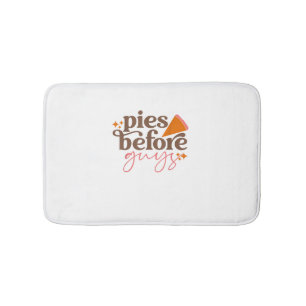 Pies Before Guys Girls Kids Toddler Thanksgiving  Bath Mat
