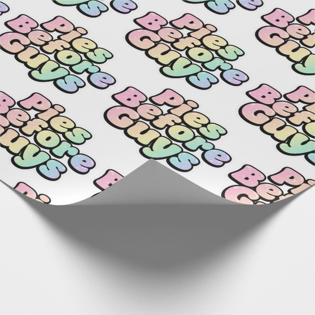 Pies Before Guys Wrapping Paper (Corner)