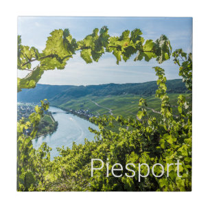 Piesport Moselle Grapes Vintage Vines Souvenir Ceramic Tile