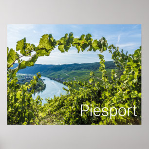 Piesport Moselle Grapes Vintage Vines Souvenir Poster