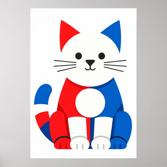 Piet Cat Printable Digital Download Poster (Front)
