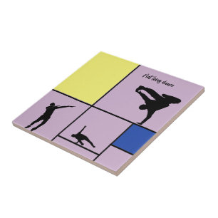 Piet Loves Dance Mondrian Street Hiphop Style Ceramic Tile