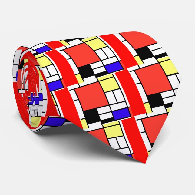 Piet Mondriaan , 1926 Composition Tie (Rolled)