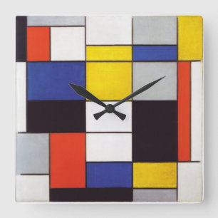 PIET MONDRIAAN - composite A 1923 Square Wall Clock