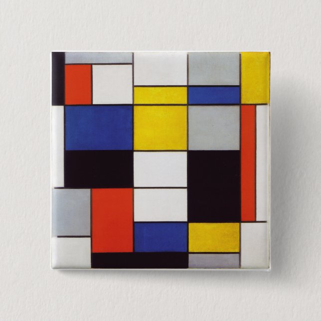 PIET MONDRIAAN - Compositon A 1923 15 Cm Square Badge (Front)