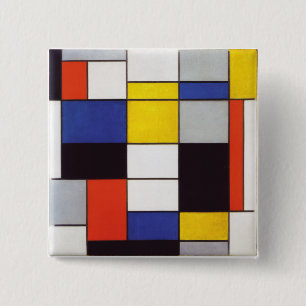 PIET MONDRIAAN - Compositon A 1923 15 Cm Square Badge