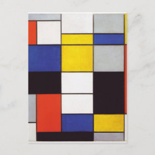 PIET MONDRIAAN - Compositon A 1923 Postcard