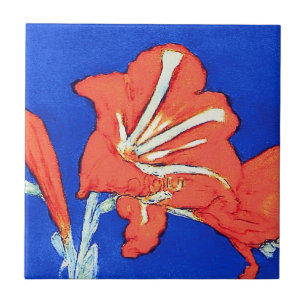 Piet Mondrian - Amaryllis Fine Art Flower Painting Tile