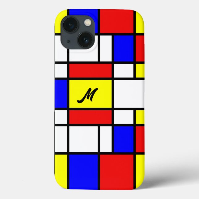 Piet Mondrian Art Style Modern Bright Colourful Case-Mate iPhone Case (Back)