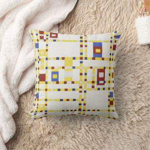Piet Mondrian Broadway Boogie Woogie Abstract Art Cushion