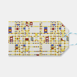 Piet Mondrian Broadway Boogie Woogie Abstract Art Gift Tags