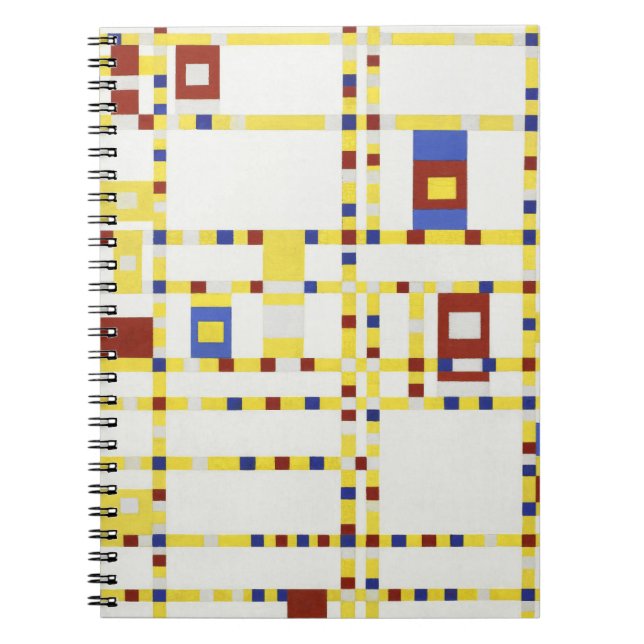 Piet Mondrian Broadway Boogie Woogie Abstract Art Notebook (Front)
