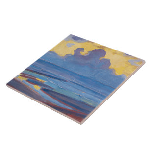 Piet Mondrian By the Sea Fanous Painting Ceramic Tile