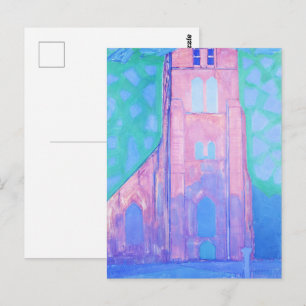 Piet Mondrian Church Tower at Domburg Abstract Art Postcard