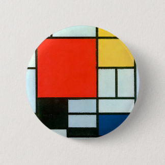 Piet Mondrian Composition 6 Cm Round Badge