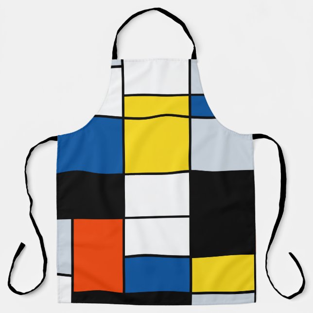 Piet Mondrian Composition A - Abstract Modern Art Apron (Front)