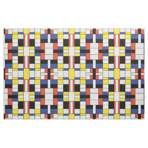 Piet Mondrian Composition A - Abstract Modern Art Fabric