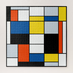 Piet Mondrian Composition A - Abstract Modern Art Jigsaw Puzzle