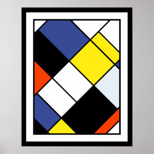 Piet Mondrian Composition A - Abstract Modern Art Poster