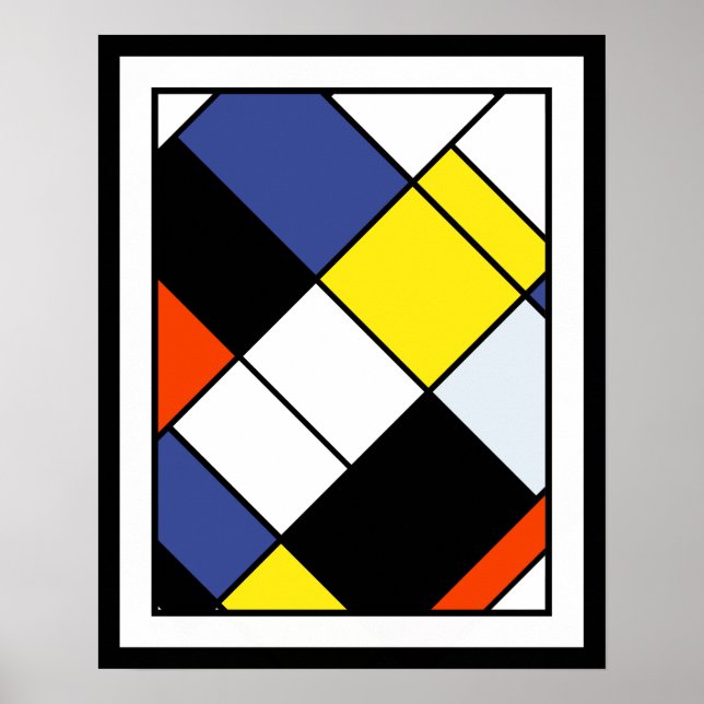 Piet Mondrian Composition A - Abstract Modern Art Poster (Front)