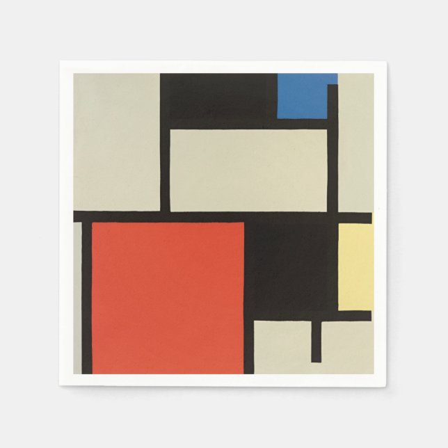 Piet Mondrian Composition Abstract Painting Napkin (Front)