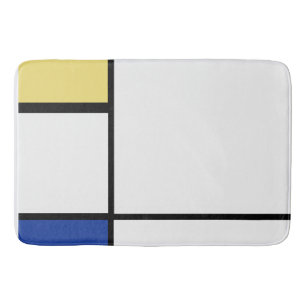 Piet Mondrian - Composition Geometric Abstract  Bath Mat
