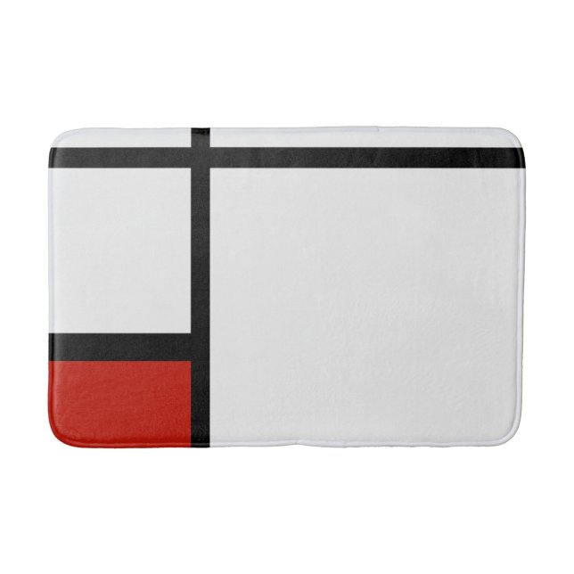 Piet Mondrian - Composition Geometric Abstract  Bath Mat (Front)