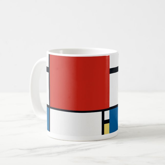 Piet Mondrian - Composition Geometric Abstract Coffee Mug (Front Left)