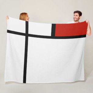 Piet Mondrian - Composition Geometric Abstract  Fleece Blanket