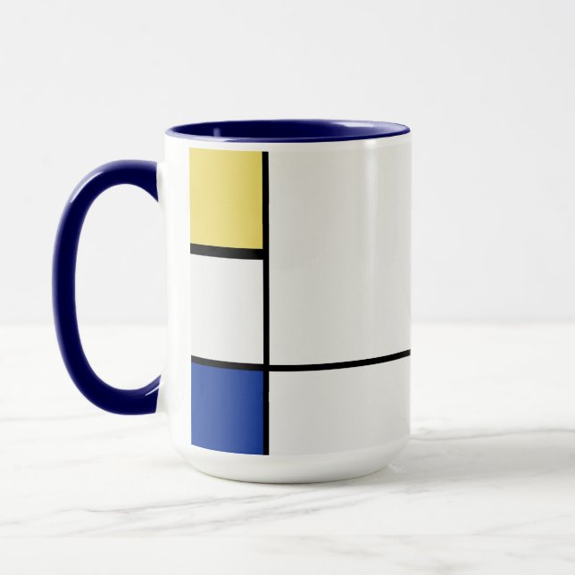 Piet Mondrian - Composition Geometric Abstract  Mug (Left)