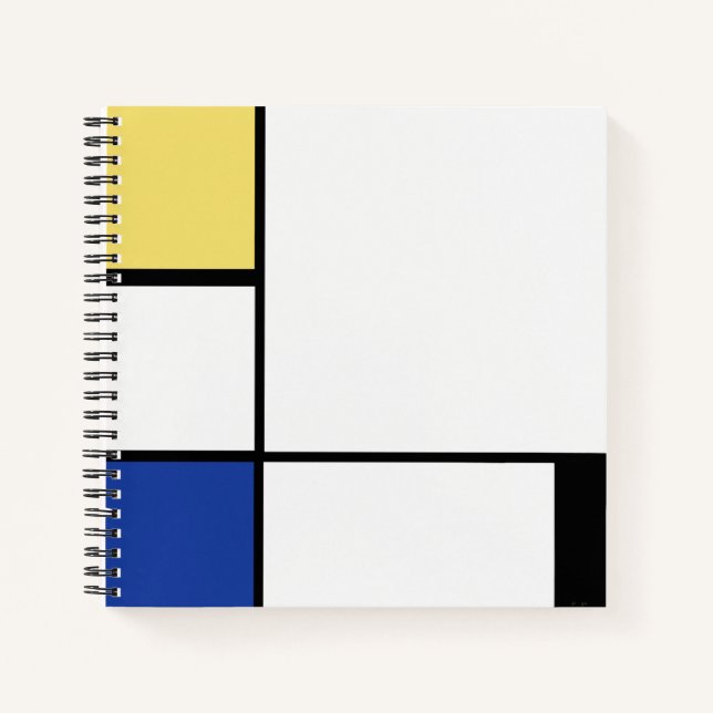 Piet Mondrian - Composition Geometric Abstract  Notebook (Front)