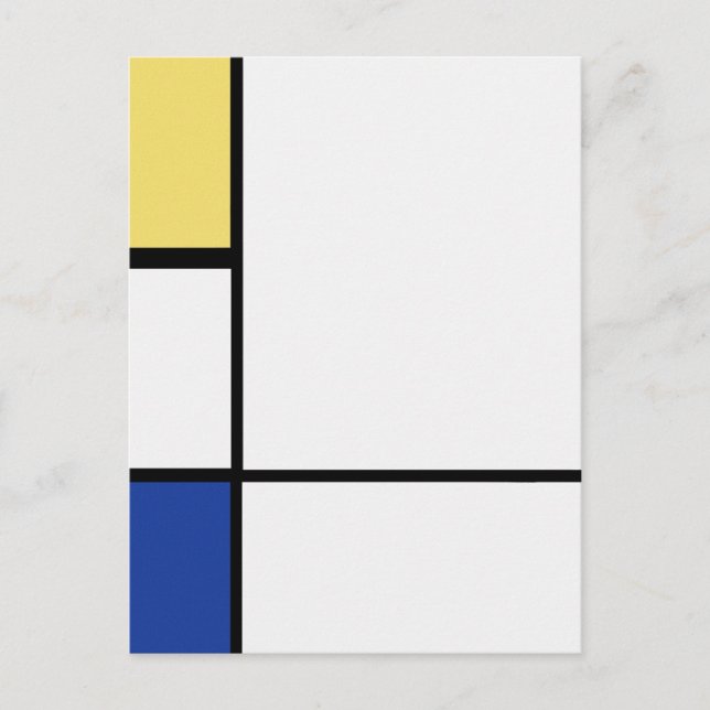 Piet Mondrian - Composition Geometric Abstract  Postcard (Front)