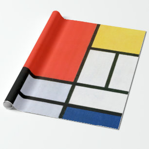 Piet Mondrian Composition Red Yellow Blue Black Wrapping Paper
