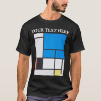 Piet Mondrian Composition with Large Blue Plane