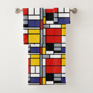 Piet Mondrian, Composition with Large Red Plane Bath Towel Set