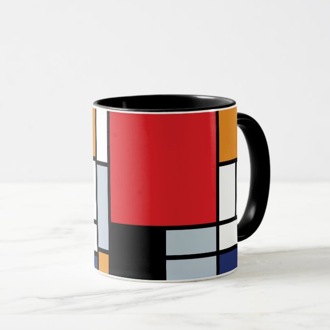 Piet Mondrian - Composition with Large Red Plane Mug (Front Right)