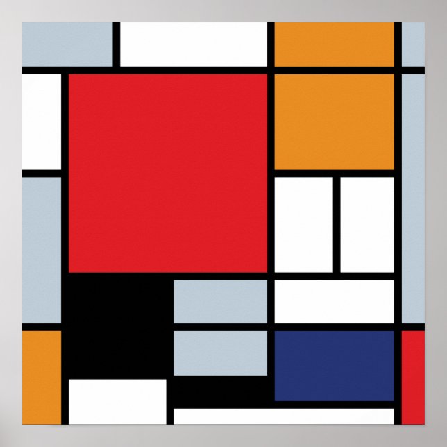 Piet Mondrian - Composition with Large Red Plane Poster (Front)