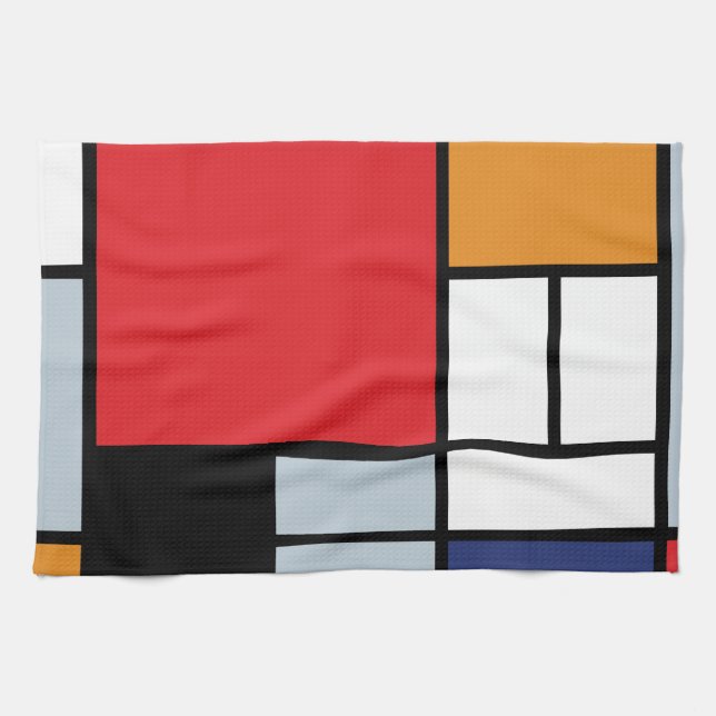 Piet Mondrian - Composition with Large Red Plane Tea Towel (Horizontal)