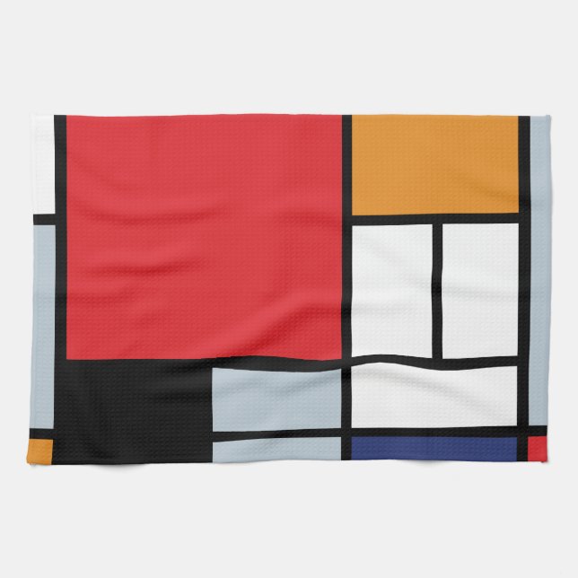 Piet Mondrian - Composition with Large Red Plane Tea Towel (Horizontal)